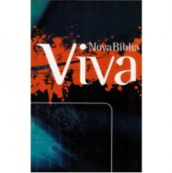 Nova Biblia Viva Capa Cristal - Azul E Laranja